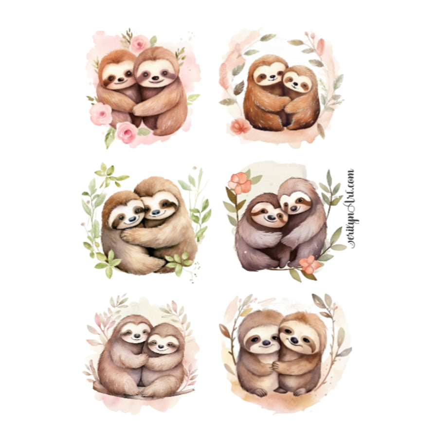 Love Sloths Sticker Sheet