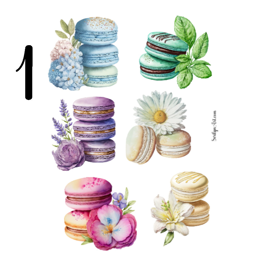 Macaron Flowers Sticker Sheet