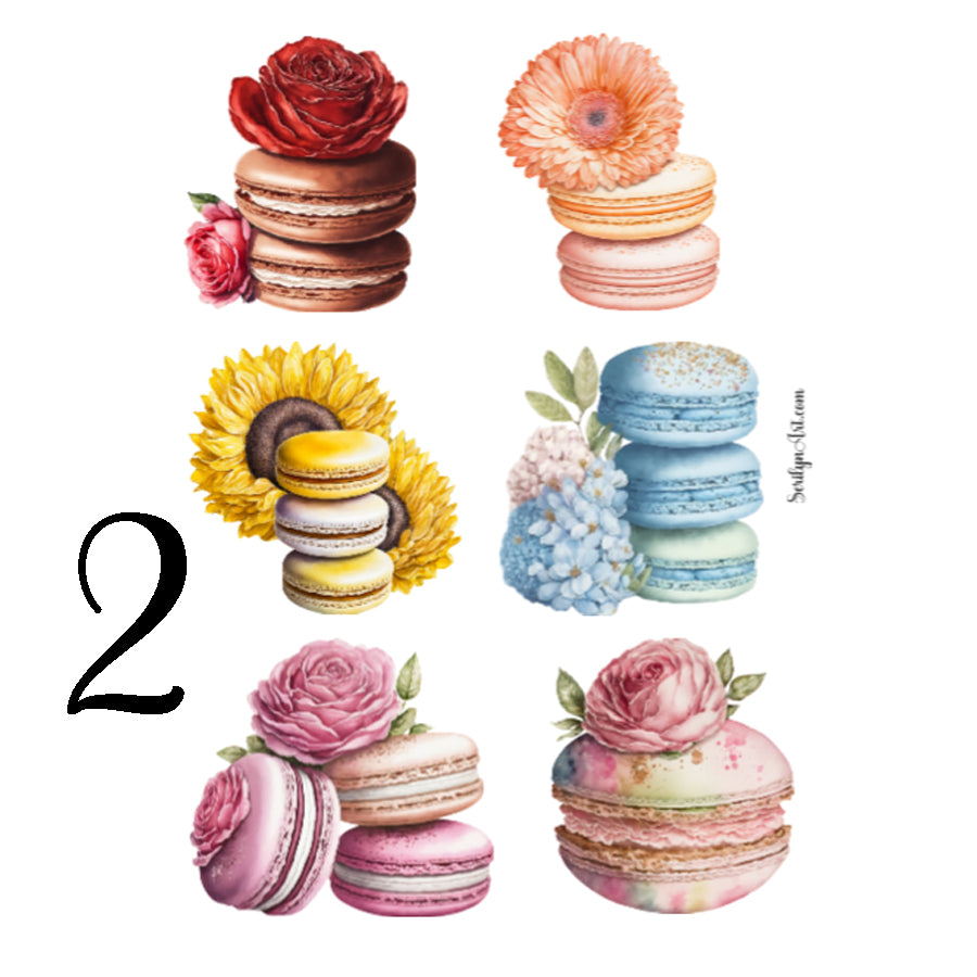 Macaron Flowers Sticker Sheet