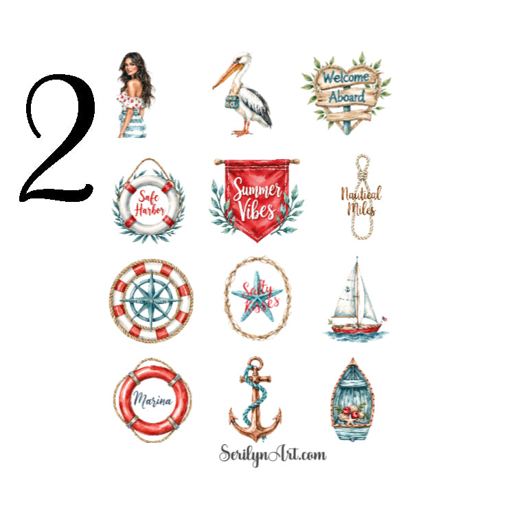 Marina Summer Sticker Sheet