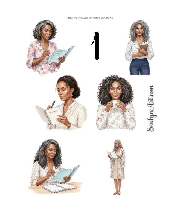 Mature Brown Planner Women