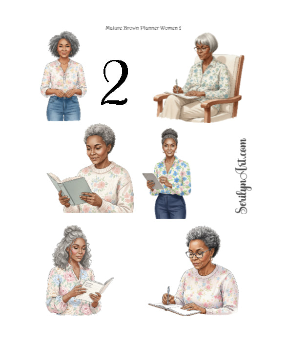 Mature Brown Planner Women