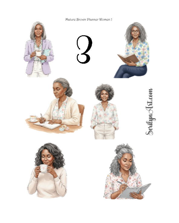 Mature Brown Planner Women