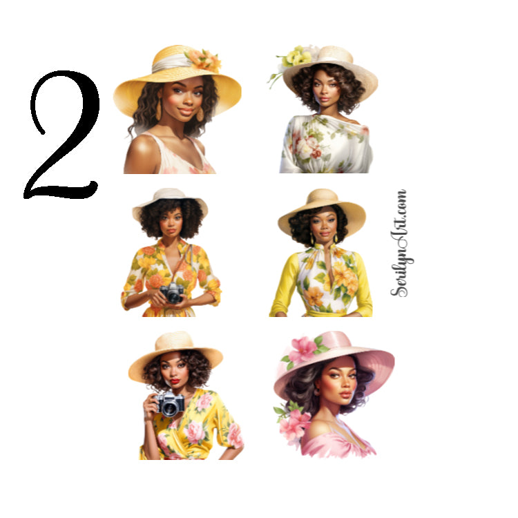 Melanin Fashion Girls Sticker Sheet