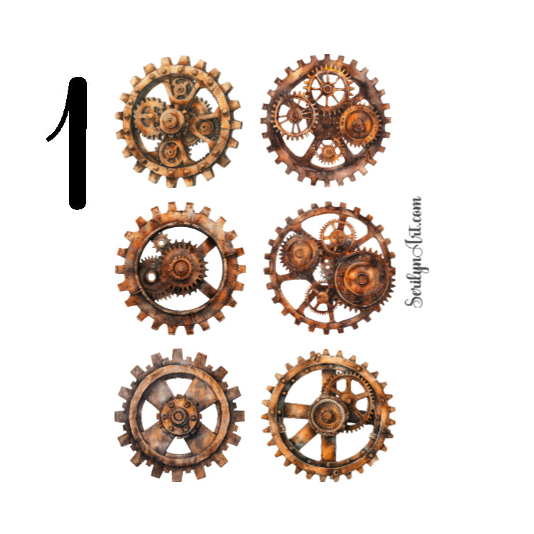 Metal Gears Sticker Sheet