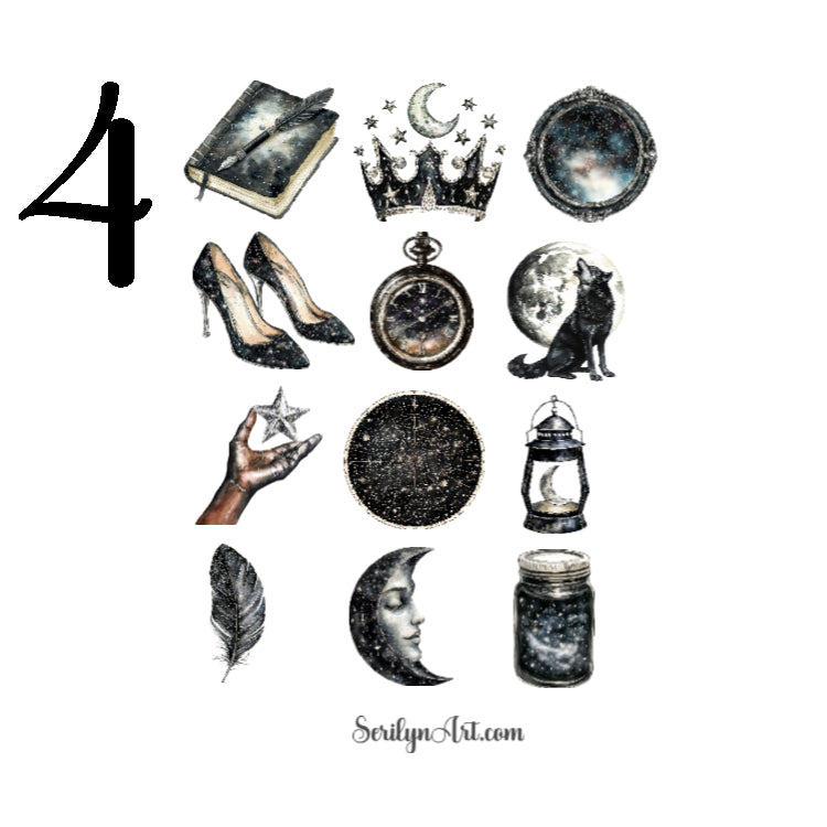 Midnight Black Sticker Sheet