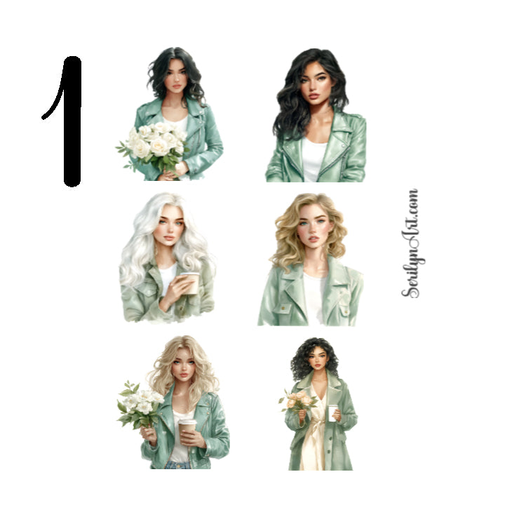 Mint Green Spring Sticker Sheet