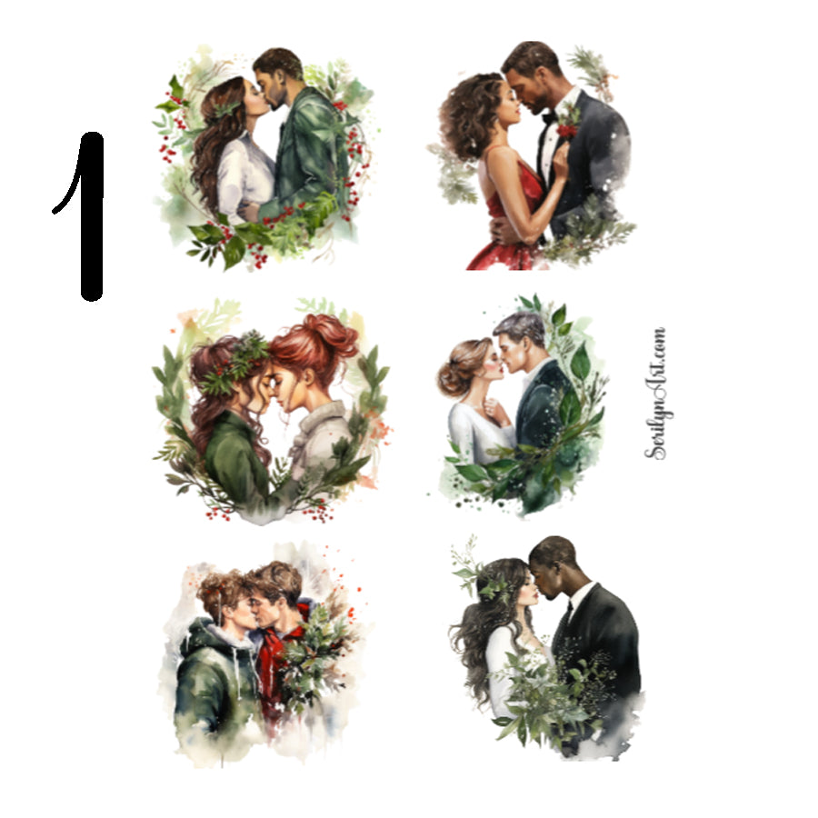 Mistletoe Kiss Sticker Sheet