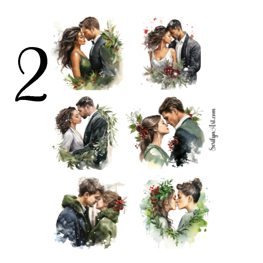 Mistletoe Kiss Sticker Sheet