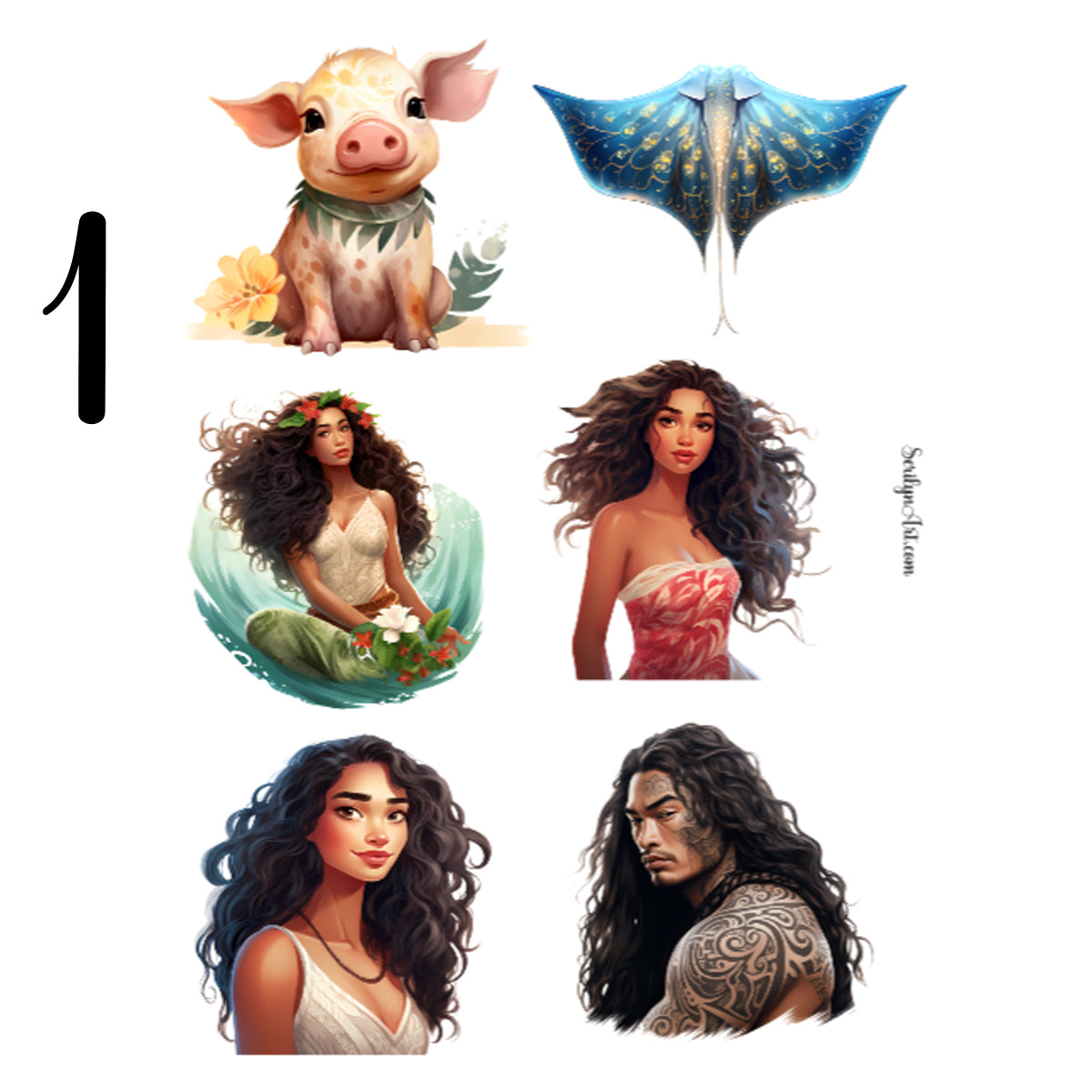 Moana Sticker Sheet