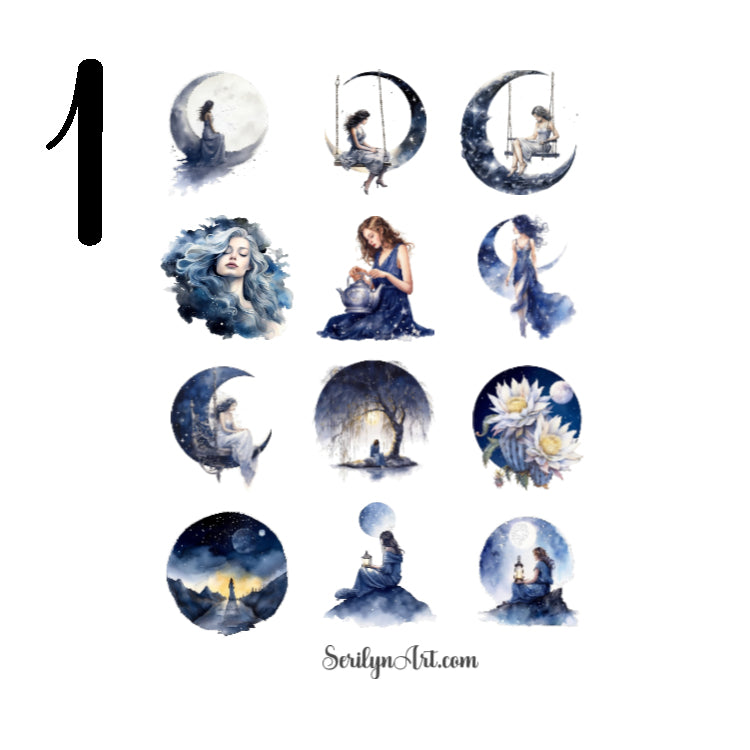Moonlight Beauty Sticker Sheet