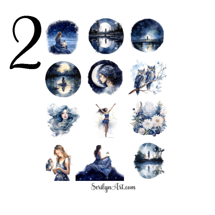 Moonlight Beauty Sticker Sheet