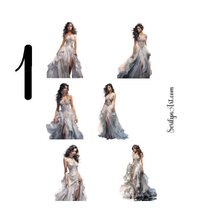 Moonlight Dress Sticker Sheet