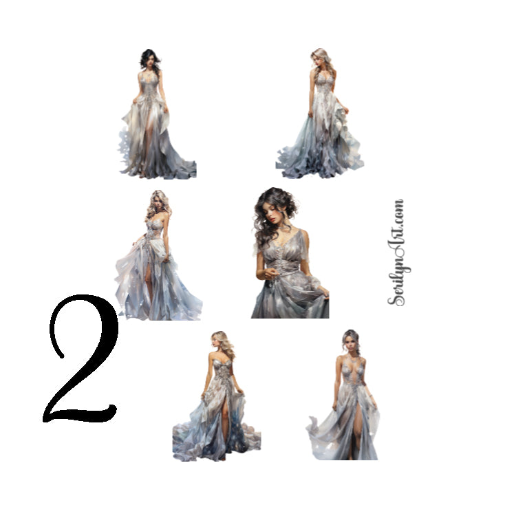 Moonlight Dress Sticker Sheet
