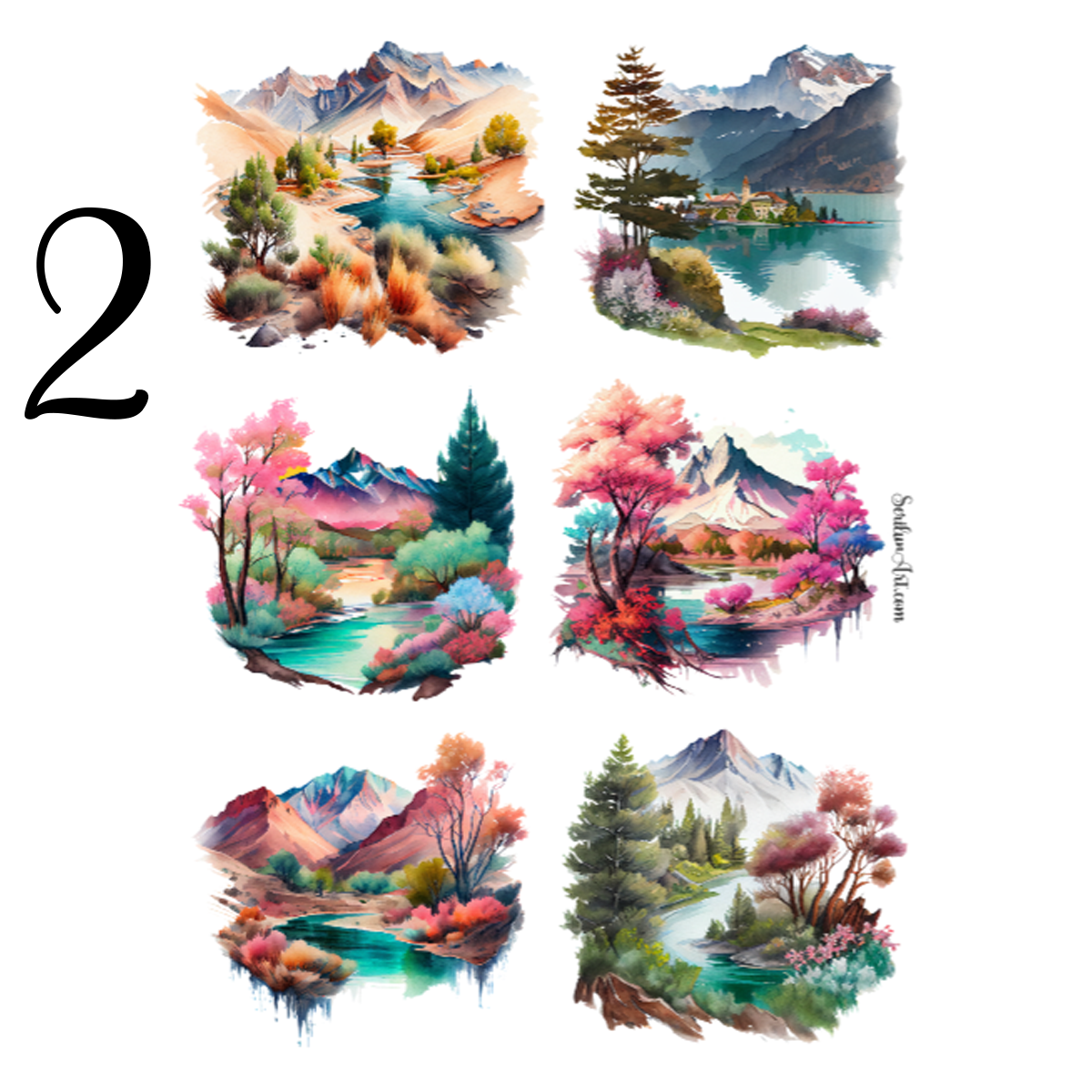 Mountain River Sticker Sheet