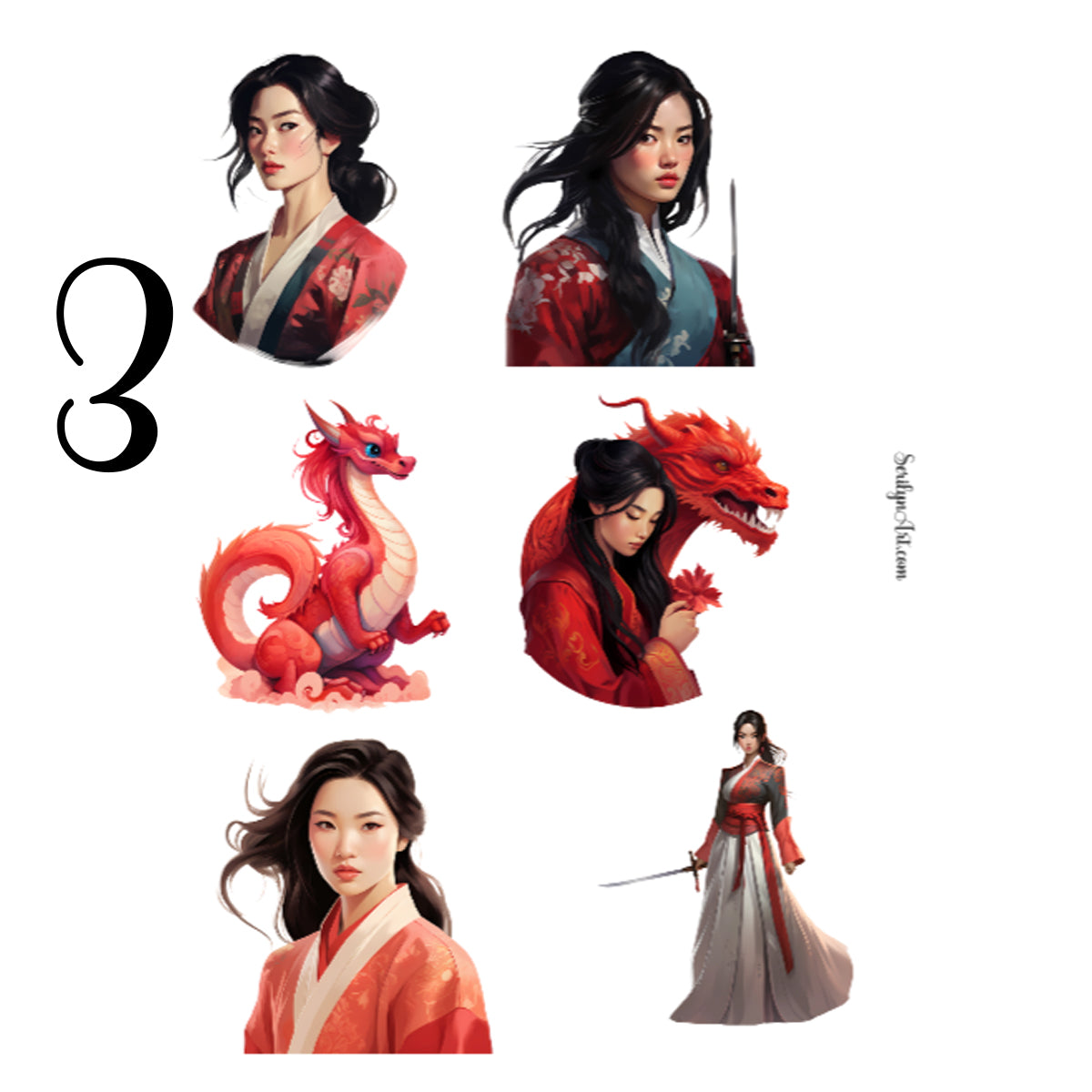 Mulan Sticker Sheet