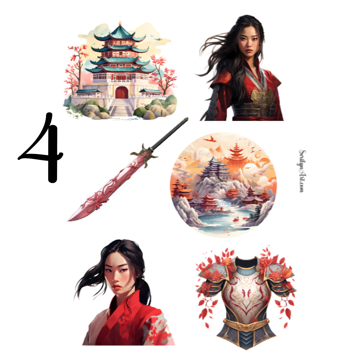 Mulan Sticker Sheet