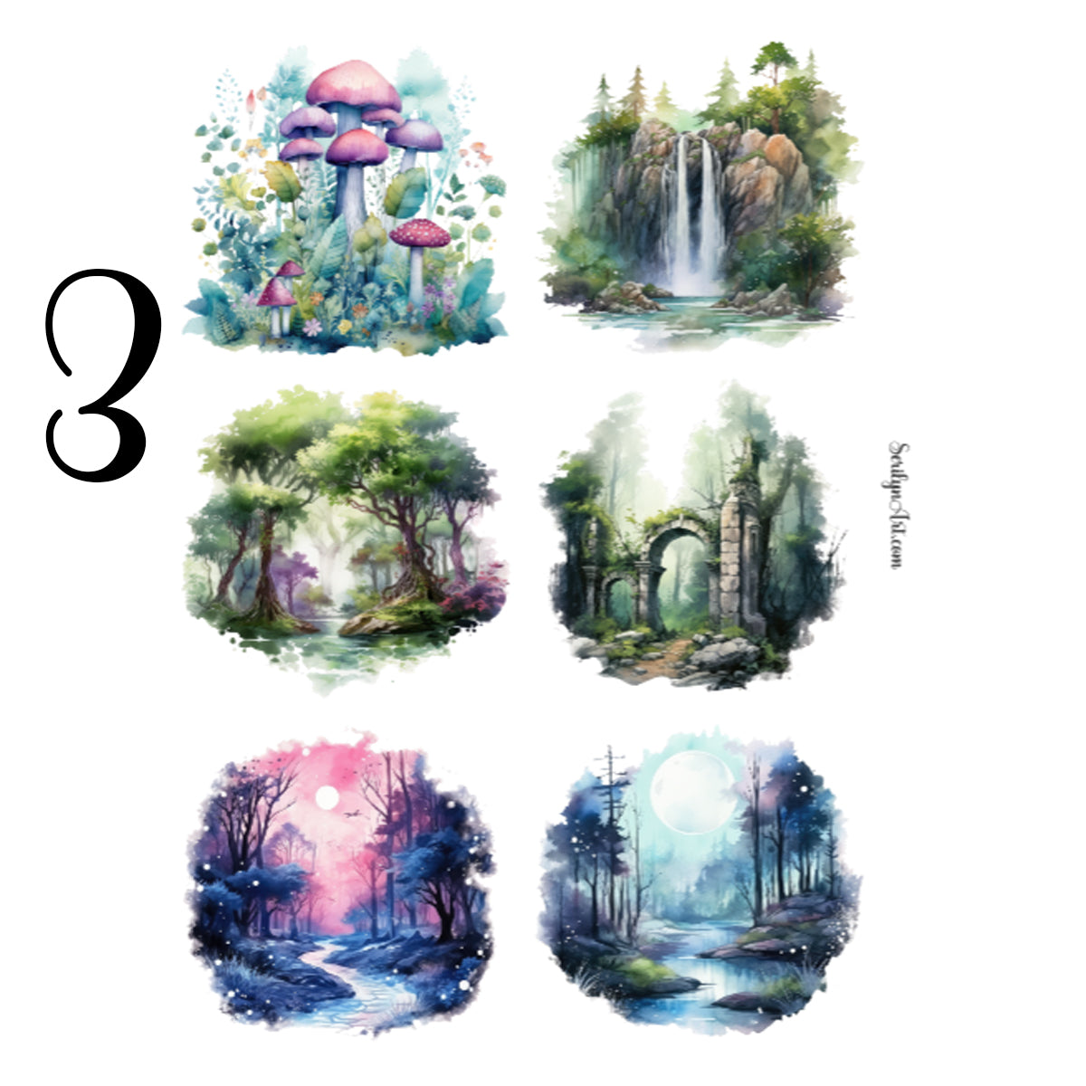 Mystical Forests Sticker Sheet