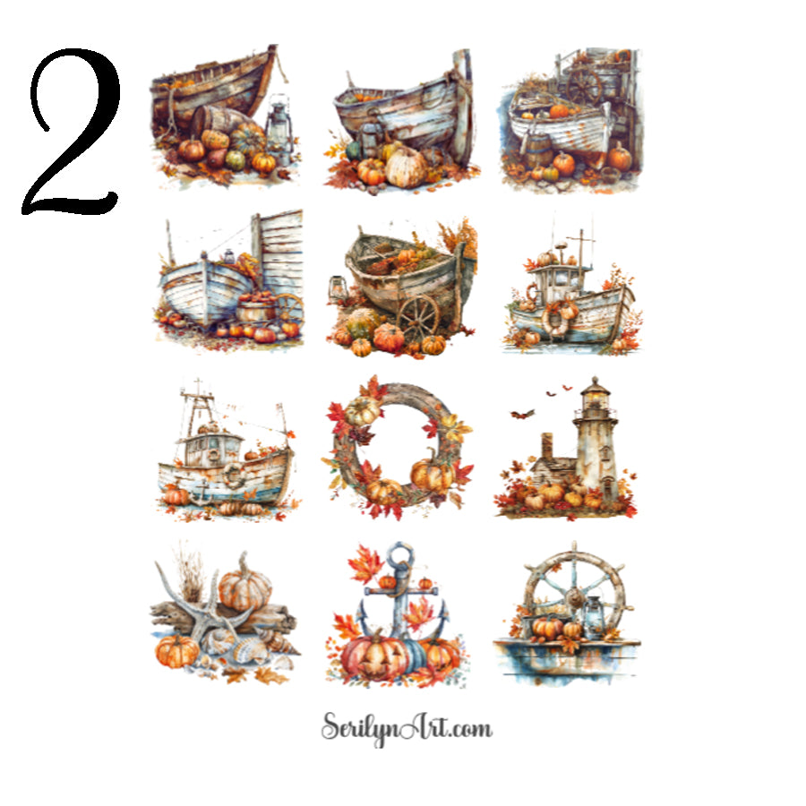 Nautical Autumn Sticker Sheet