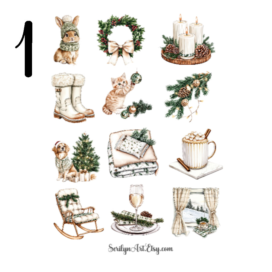 Neutral Christmas Sticker Sheet