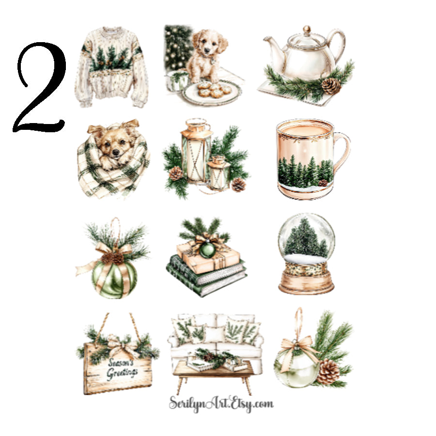 Neutral Christmas Sticker Sheet