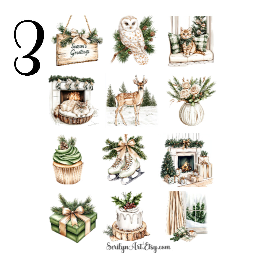 Neutral Christmas Sticker Sheet