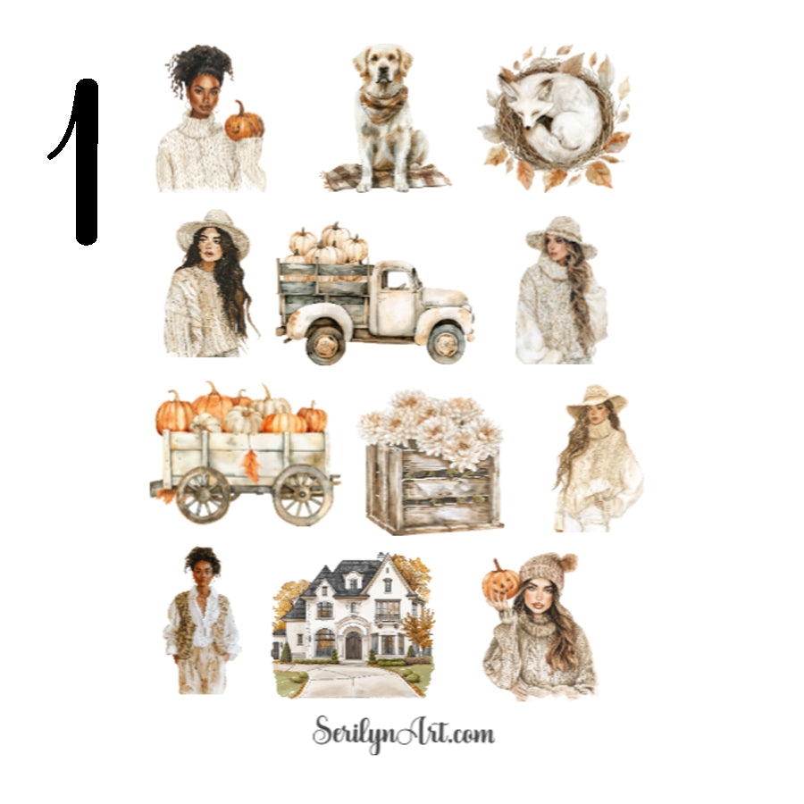 Neutral Fall Sticker Sheet