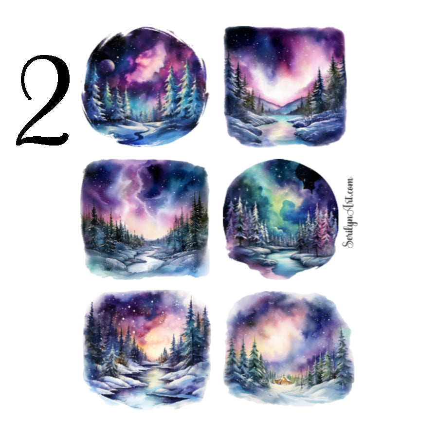 Northern Lights Sticker Sheet
