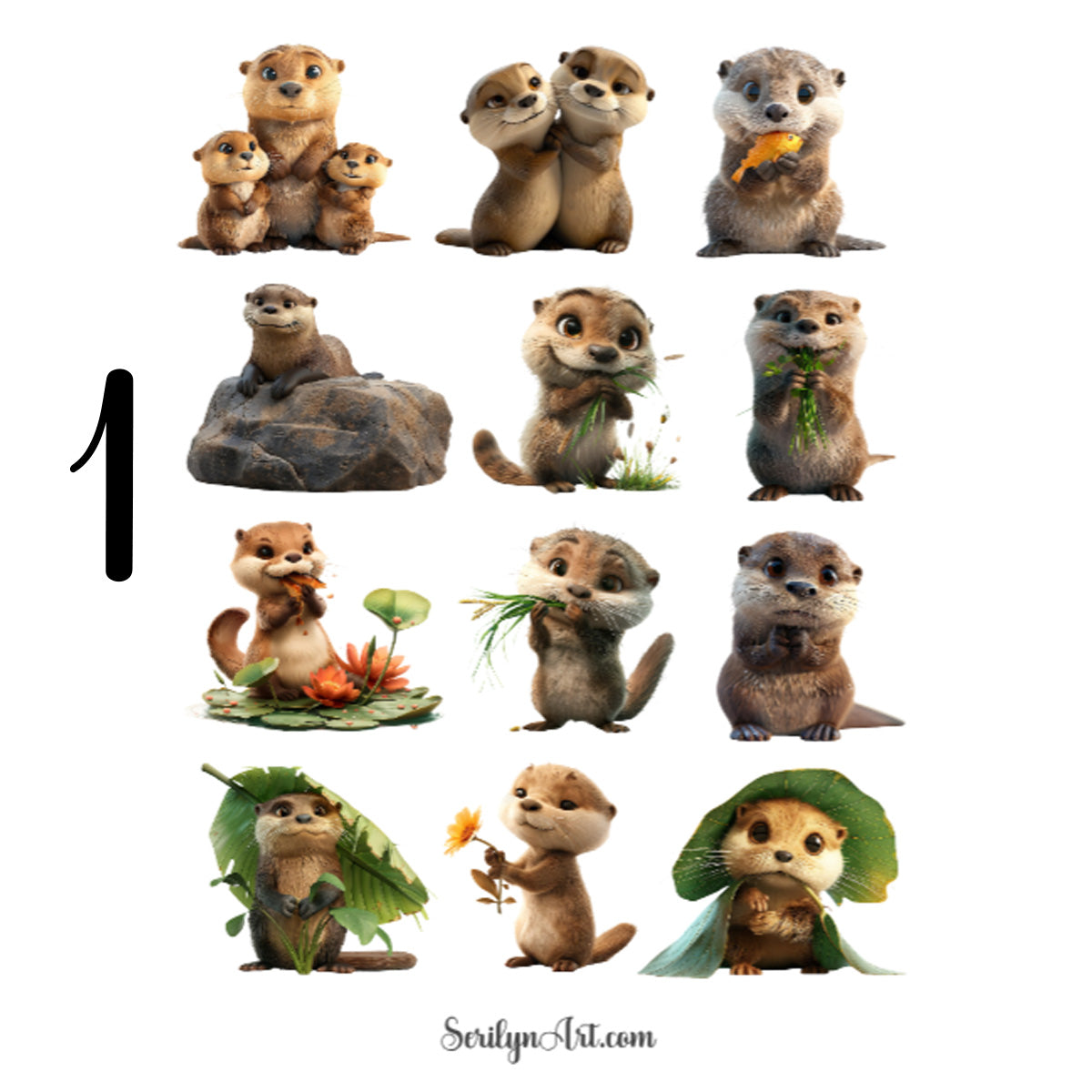 Otters Sticker Sheet