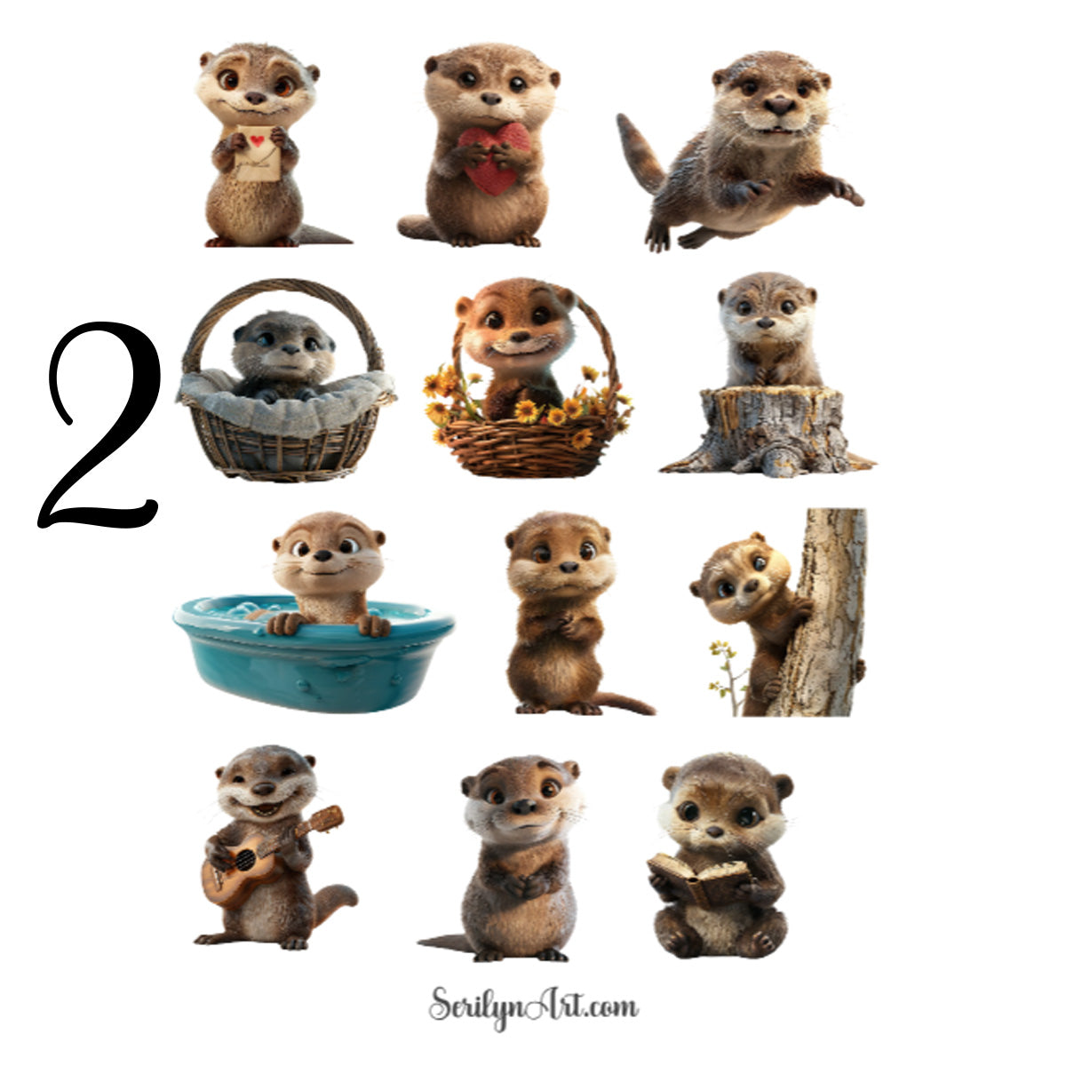 Otters Sticker Sheet