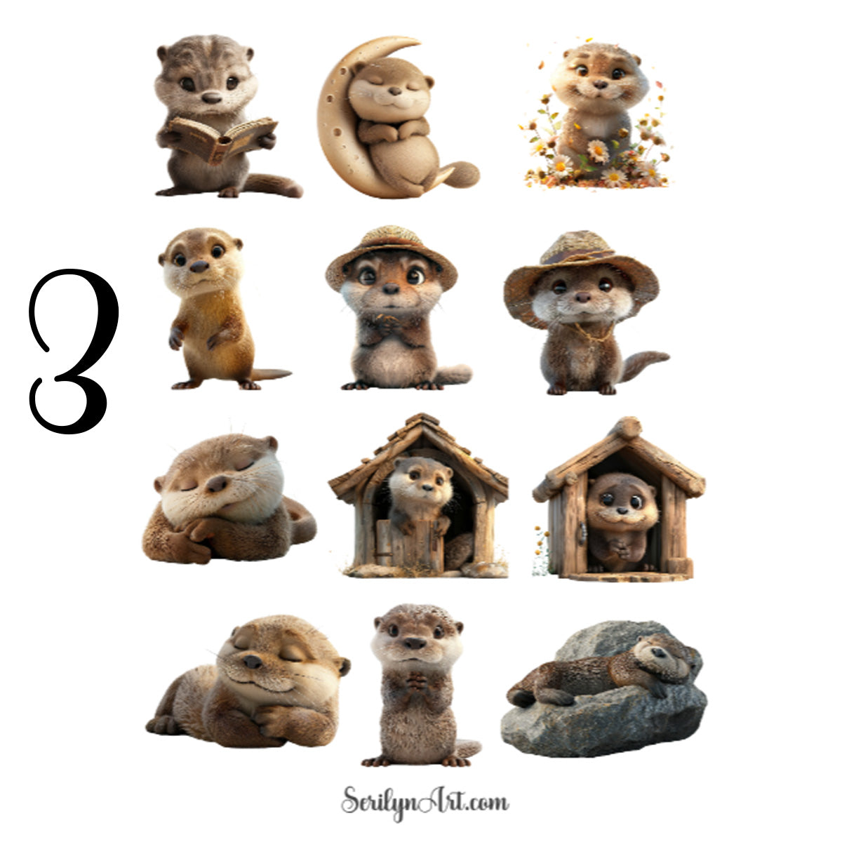 Otters Sticker Sheet