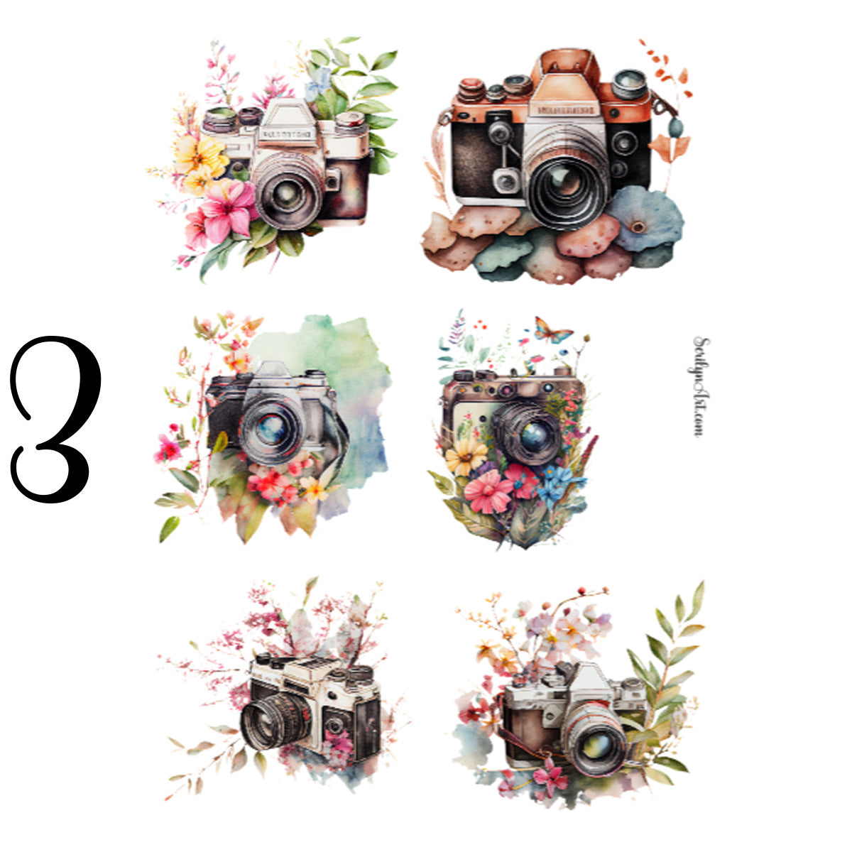 Overgrown Cameras Sticker Sheet