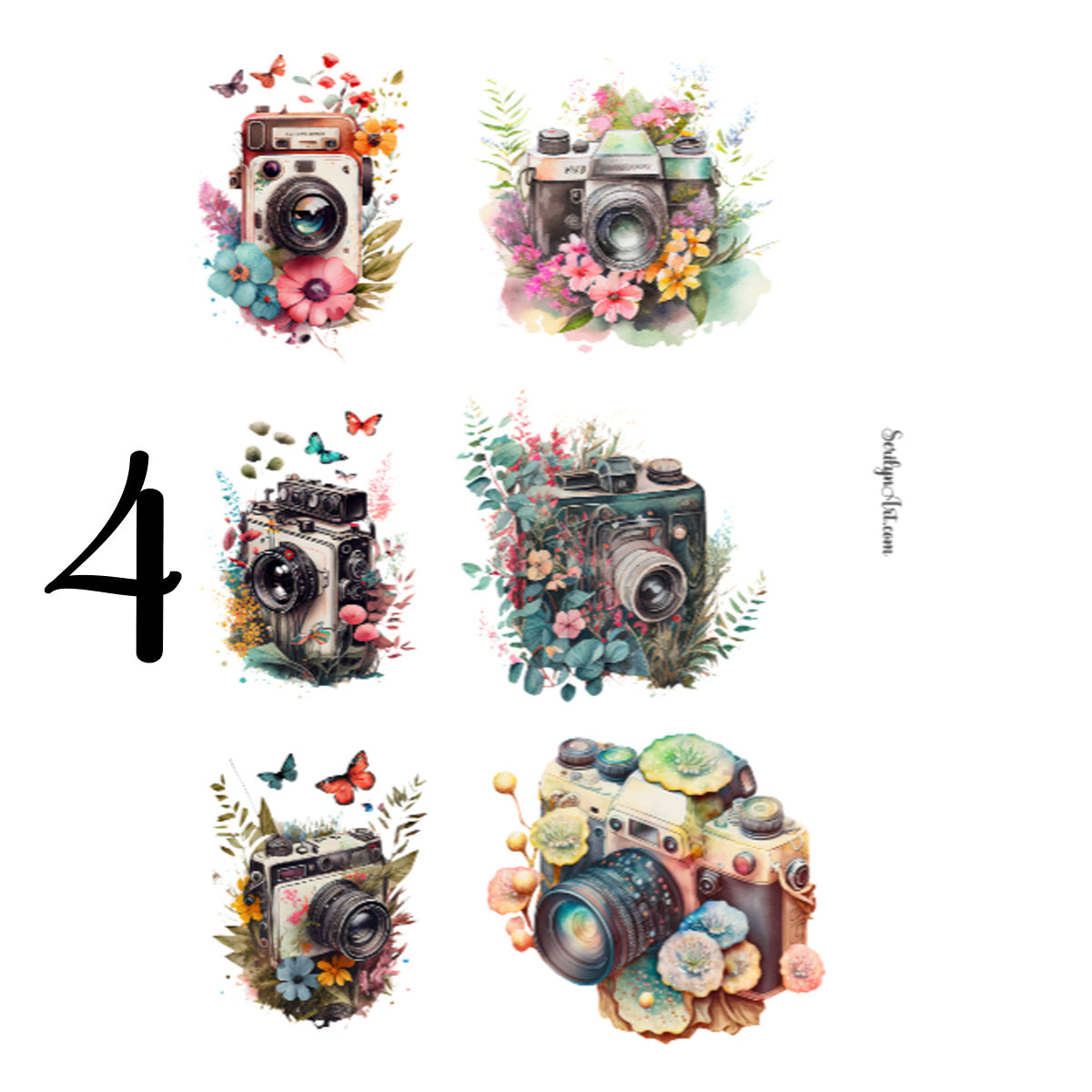 Overgrown Cameras Sticker Sheet