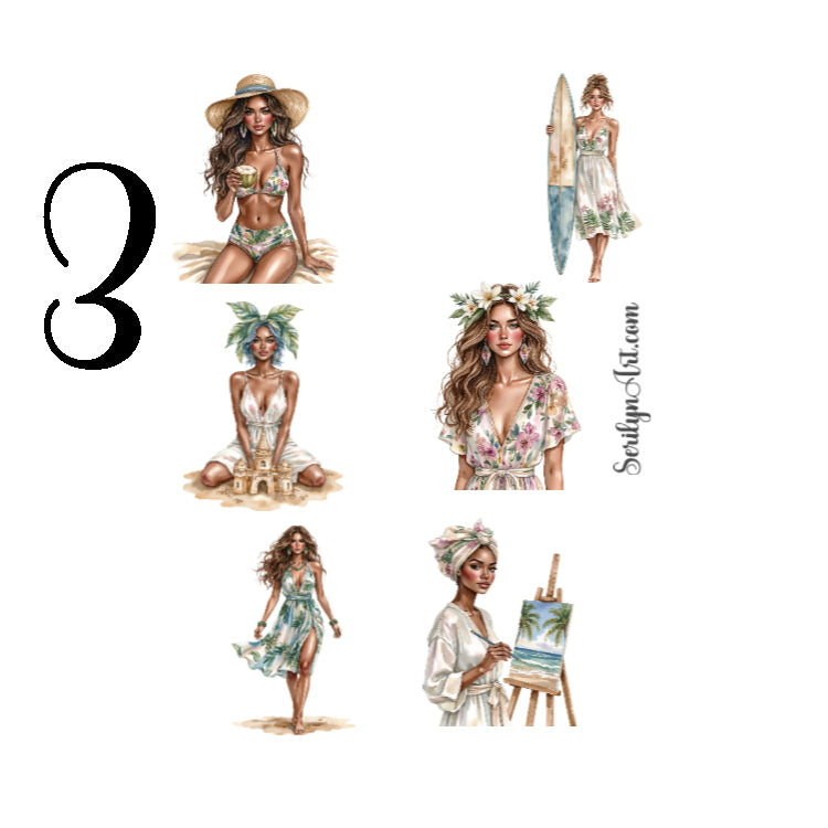 Palm Tree Summer Sticker Sheet