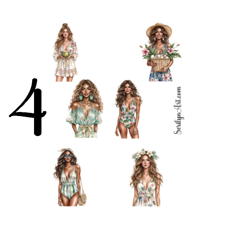 Palm Tree Summer Sticker Sheet