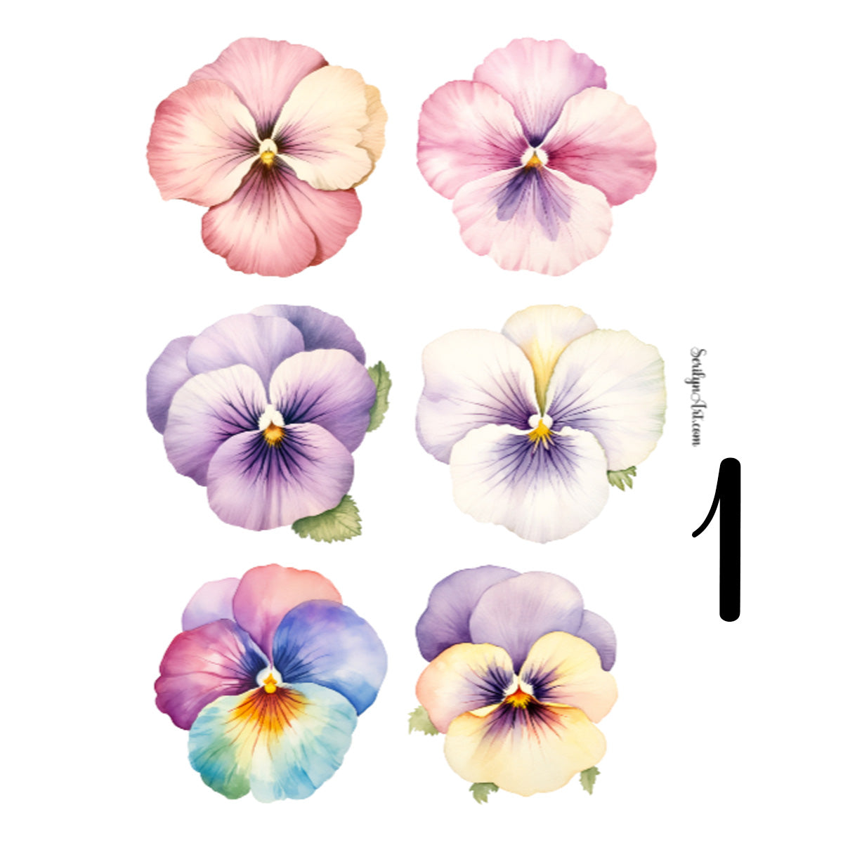 Pansies Sticker Sheet