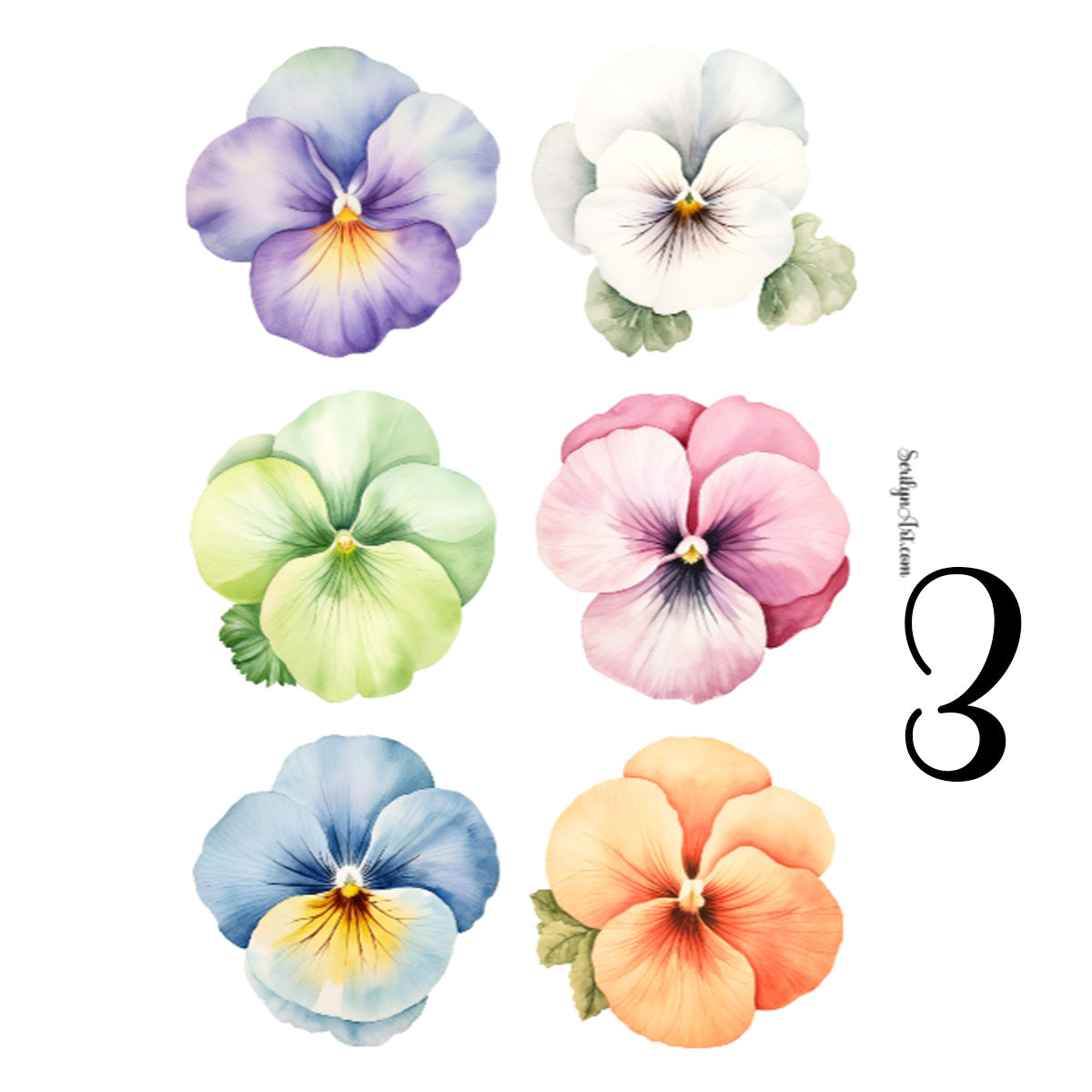 Pansies Sticker Sheet