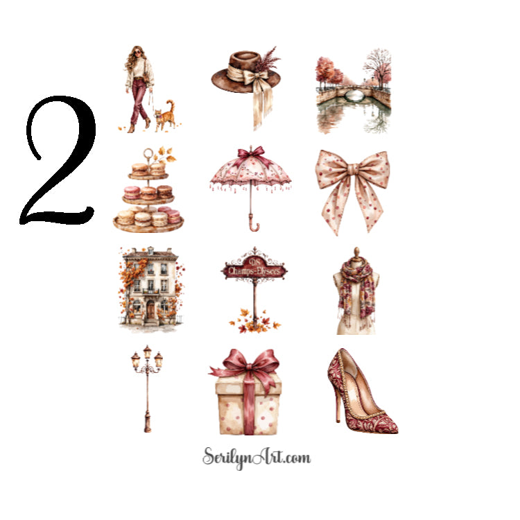 Paris City Fall Sticker Sheet
