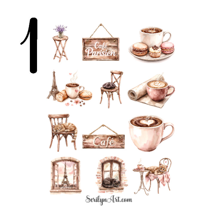 Parisian Coffee Sticker Sheet