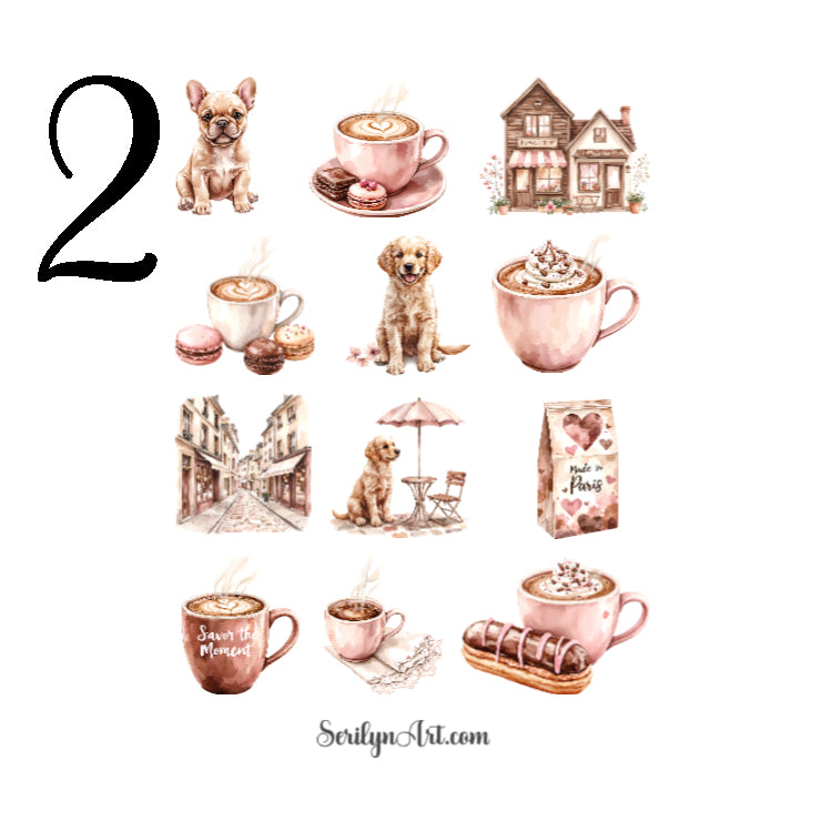 Parisian Coffee Sticker Sheet
