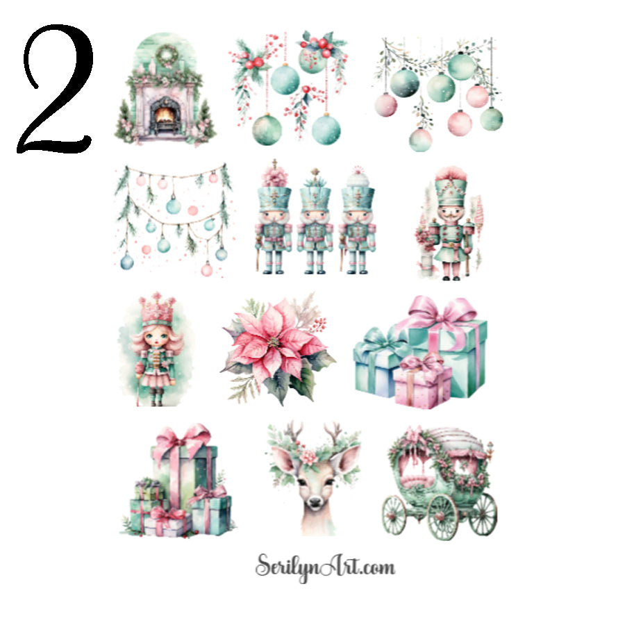 Pastel Christmas Sticker Sheet