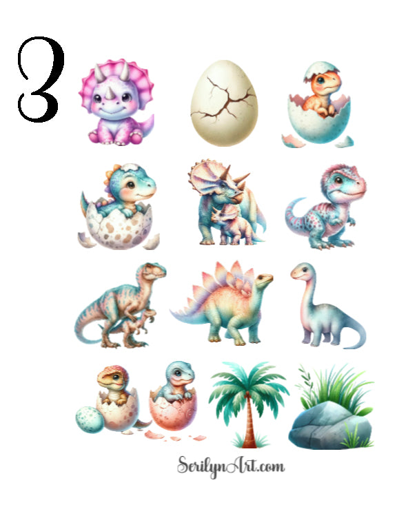 Pastel Dinos