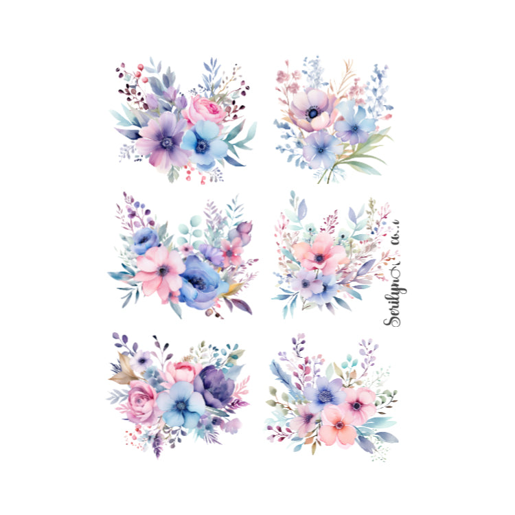 Pastel Florals Sticker Sheet