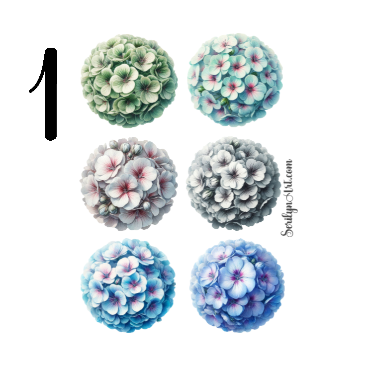 Pastel Geranium Sticker Sheet