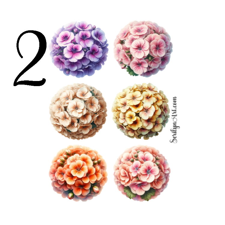 Pastel Geranium Sticker Sheet