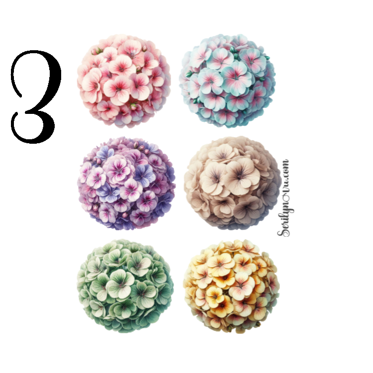 Pastel Geranium Sticker Sheet