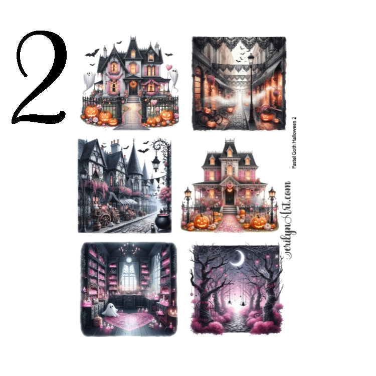 Pastel Goth Halloween Sticker Sheet