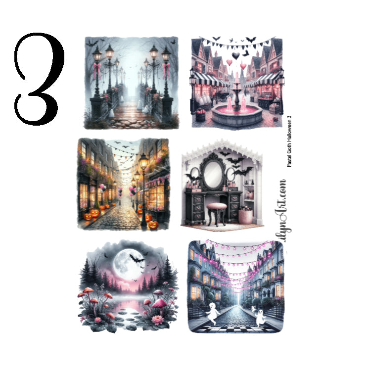 Pastel Goth Halloween Sticker Sheet
