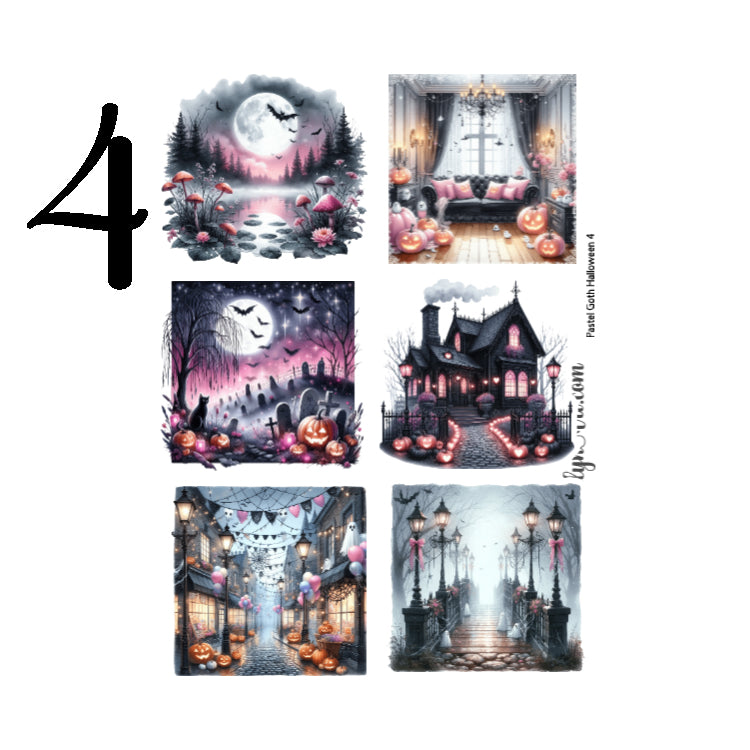 Pastel Goth Halloween Sticker Sheet