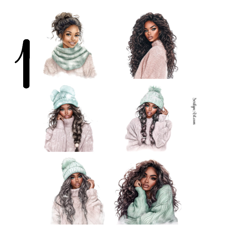 Pastel Winter Sticker Sheet